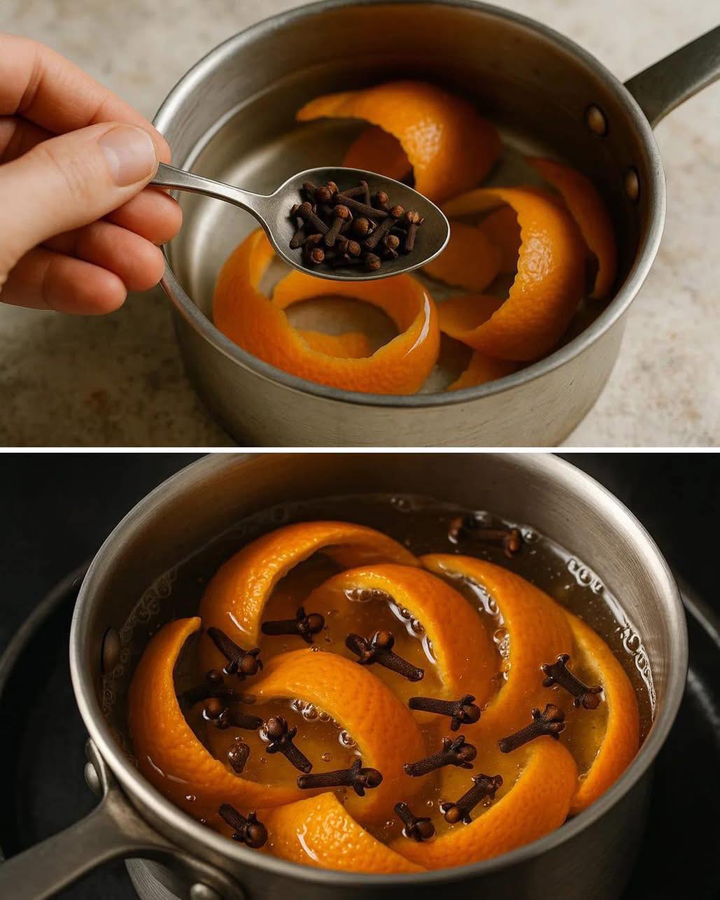 Faire bouillir des écorces d'orange avec du clou de girofle : la recette naturelle qui réchauffe, parfume et fait du bien